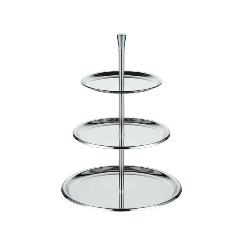 Çelik Üç Katlı İkramlık 25 Cm