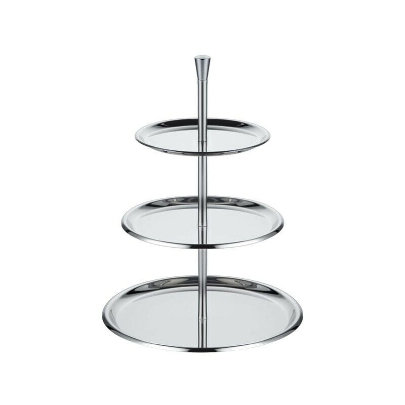 Çelik Üç Katlı İkramlık 25 Cm