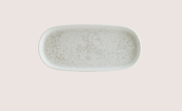 Lunar Beyaz Hygge Oval Tabak 21 Cm