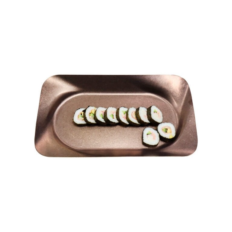 Açık Büfe Retro Sunum Tabağı Bakır 34*20 Cm