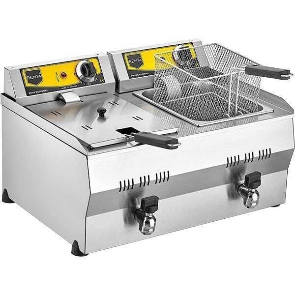 Remta Elektrikli Fritöz 8+8 Litre (Tahliye Musluklu)
