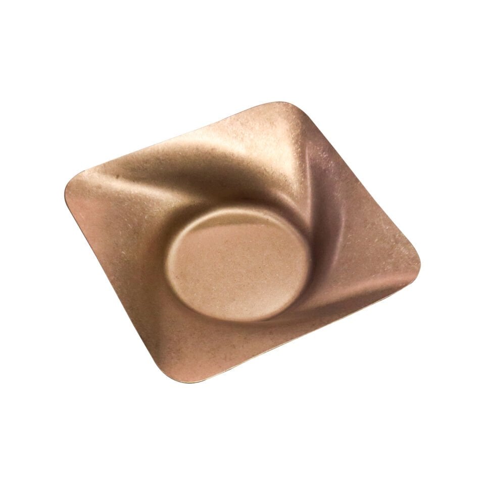 Açık Büfe Retro Sunum Tabağı Bakır 25*25 Cm