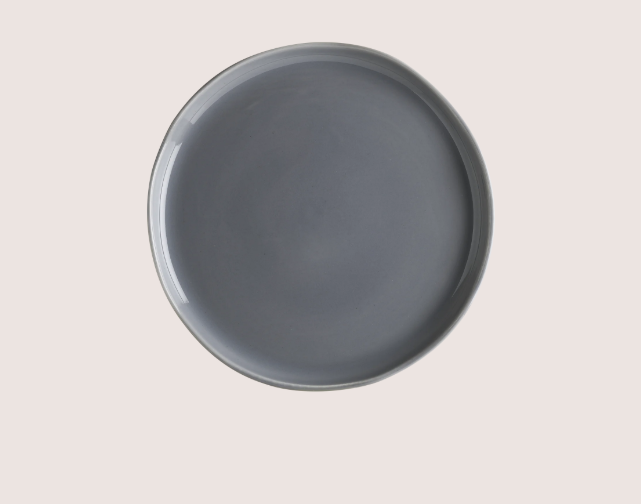 Gris Cras Düz Tabak 21 Cm