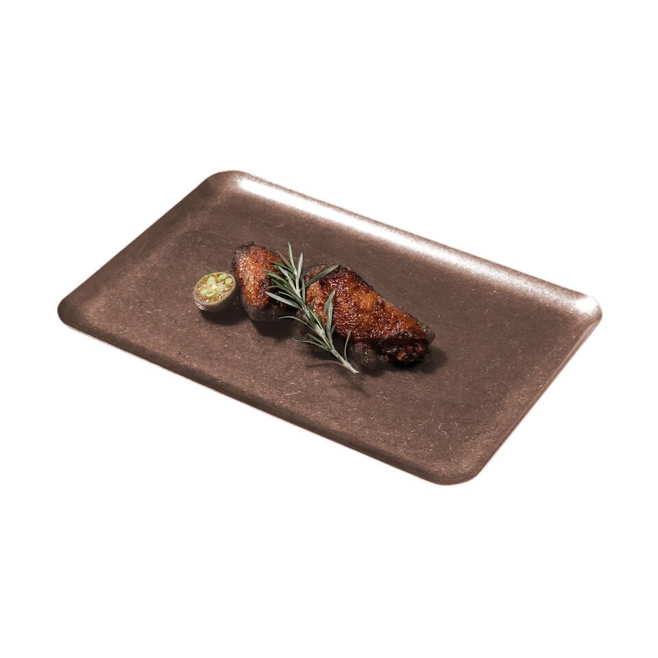 Açık Büfe Retro Sunum Tabağı Bakır 30*20 Cm