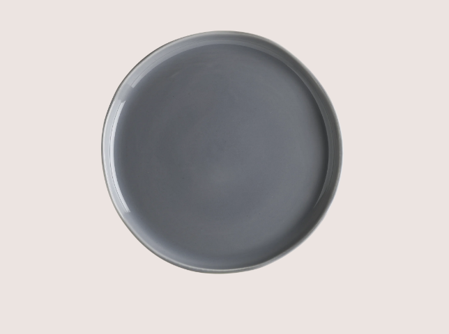 Gris Cras Düz Tabak 25 Cm