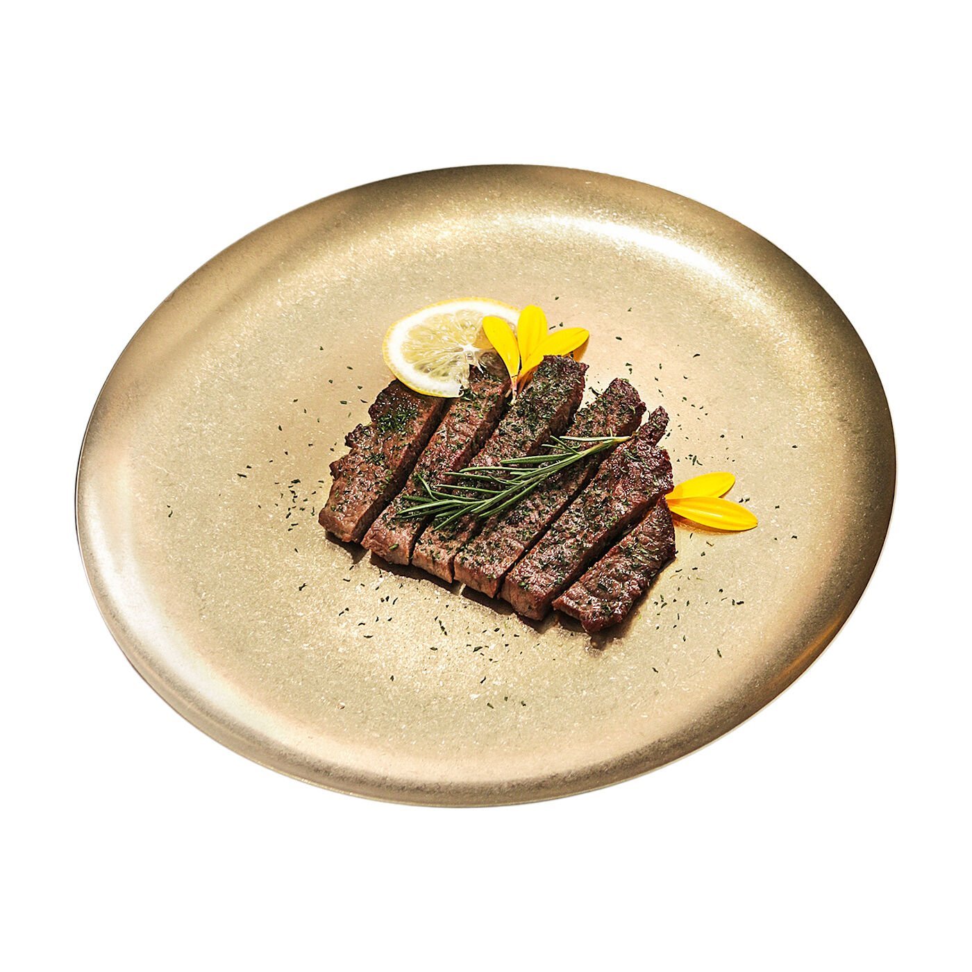 Açık Büfe Retro Sunum Tabağı Altın 30 Cm