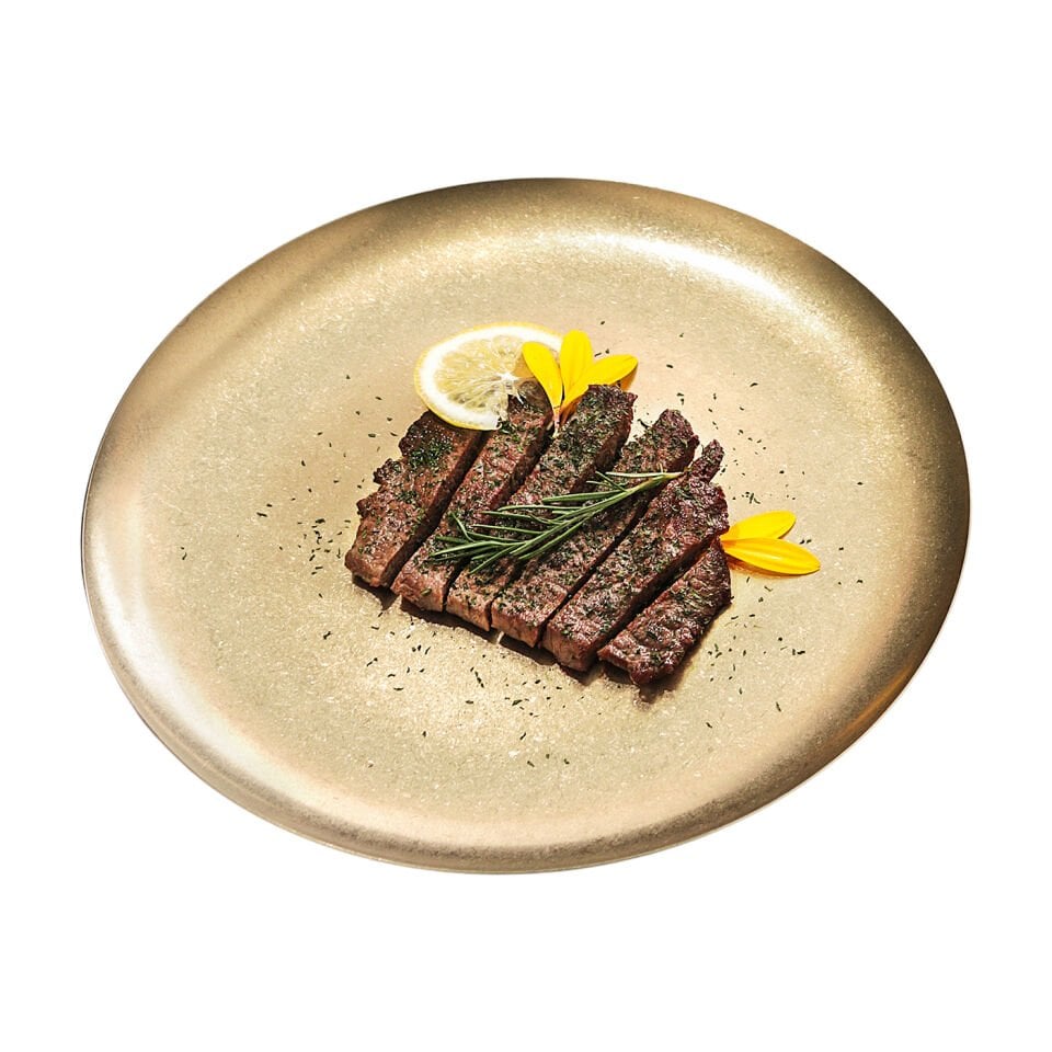 Açık Büfe Retro Sunum Tabağı Altın 30 Cm