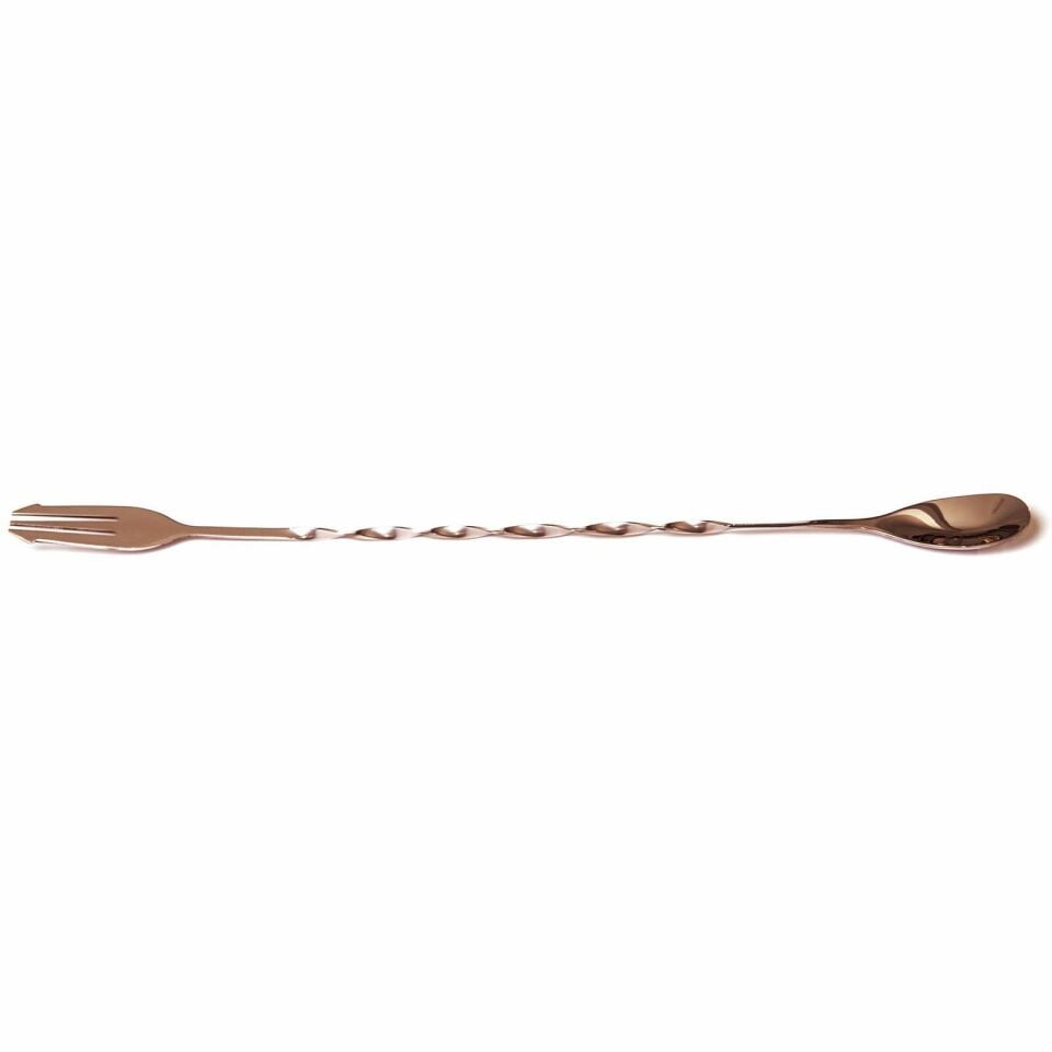 Çatallı Bar Kaşık Bakır 33 Cm