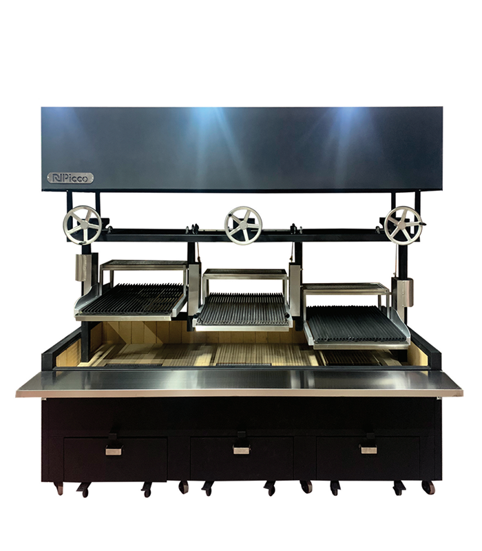 Npicco Madrid Çift Asansörlü ve Davlumbazlı Mangal