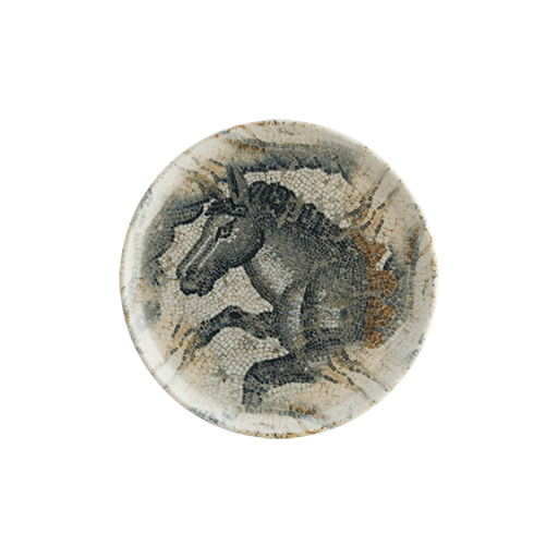 Mezopotamya At Desenli Hygge Düz Tabak 16 Cm