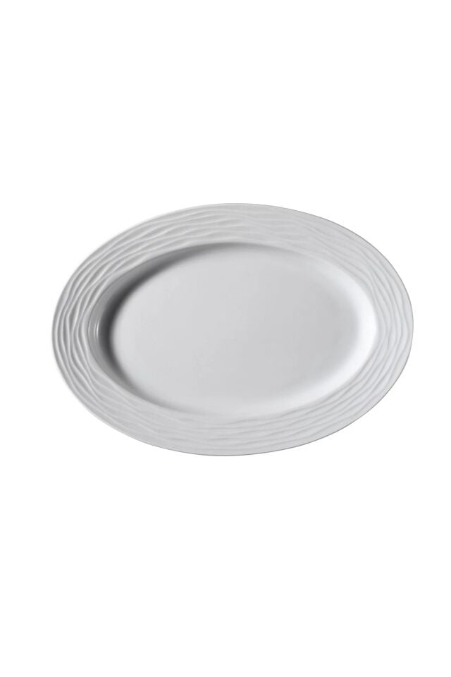 Sea Wave Dekorsuz Kayık Tabak 24 Cm
