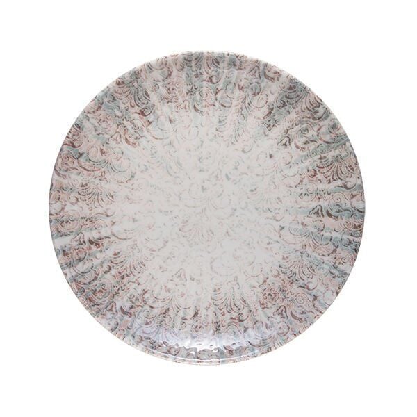 Damask Lona Düz Tabak 25 cm