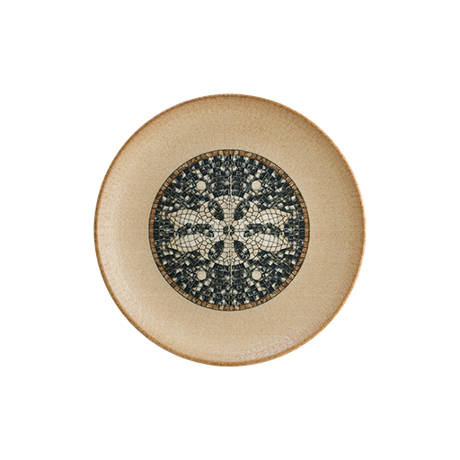 Mezopotamya Mozaic Kahverengi Gourmet Düz Tabak 27 Cm