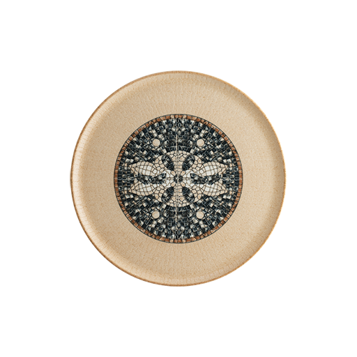 Mezopotamya Mozaik Kahverengi Gourmet Pizza Tabağı 32 Cm