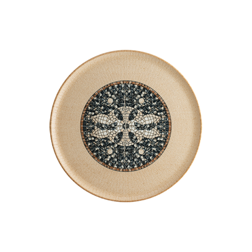 Mezopotamya Mozaik Kahverengi Gourmet Pizza Tabağı 32 Cm