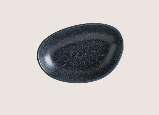 Graphite Vago Oval Kayık Tabak 15*8.5 Cm