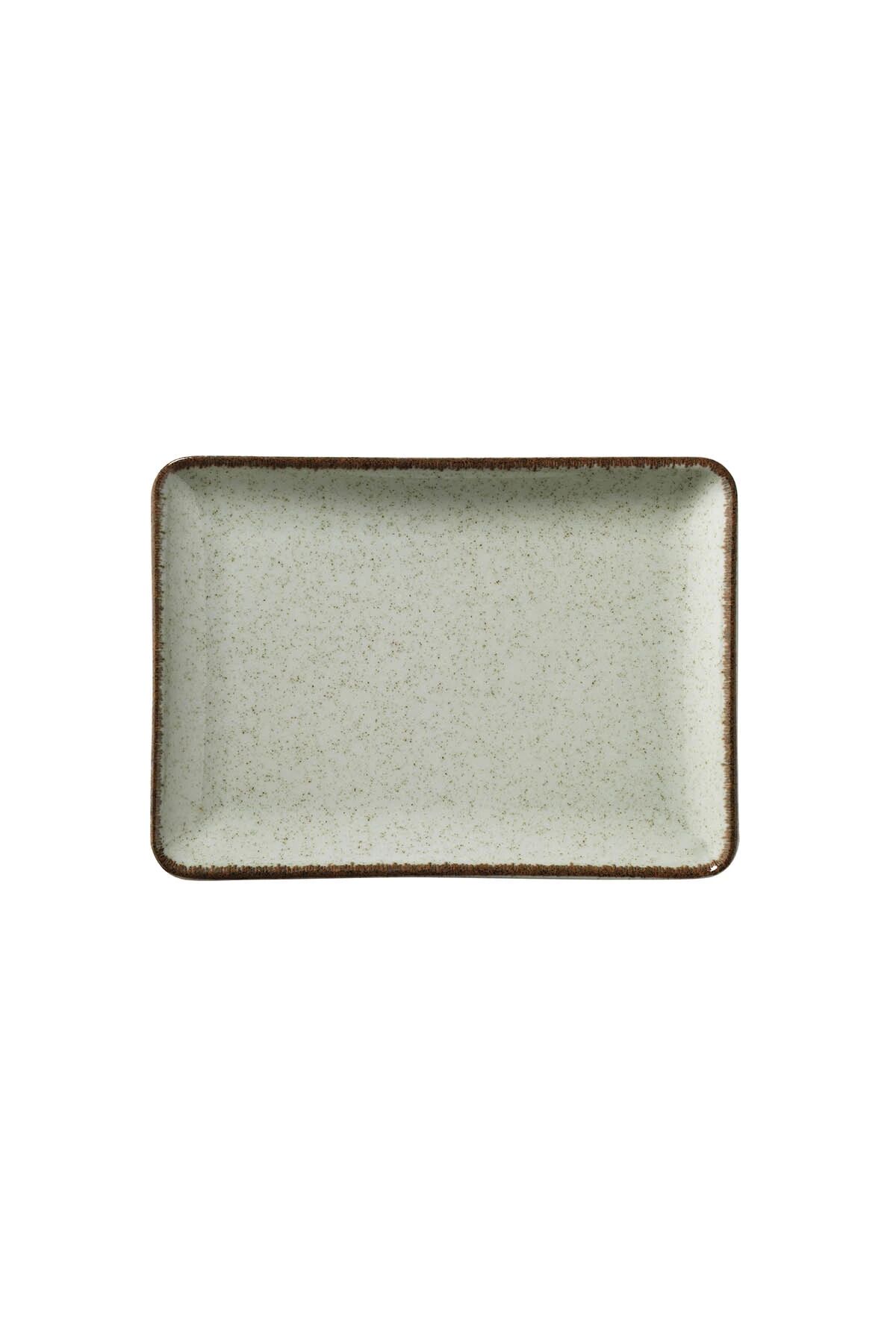 Tan Yeşil Düz Tabak 18*13 Cm