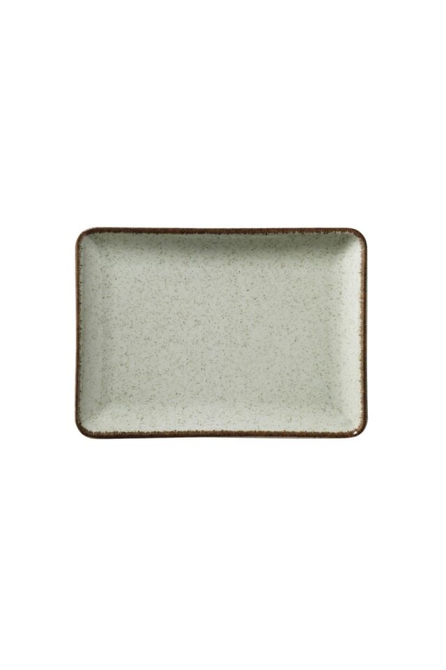 Tan Yeşil Düz Tabak 18*13 Cm