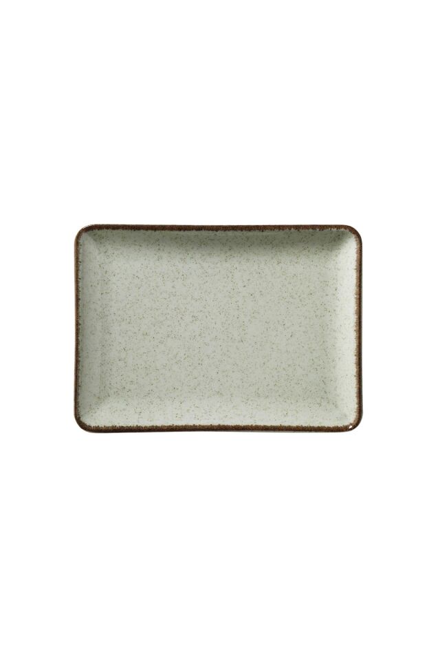 Tan Yeşil Düz Tabak 18*13 Cm