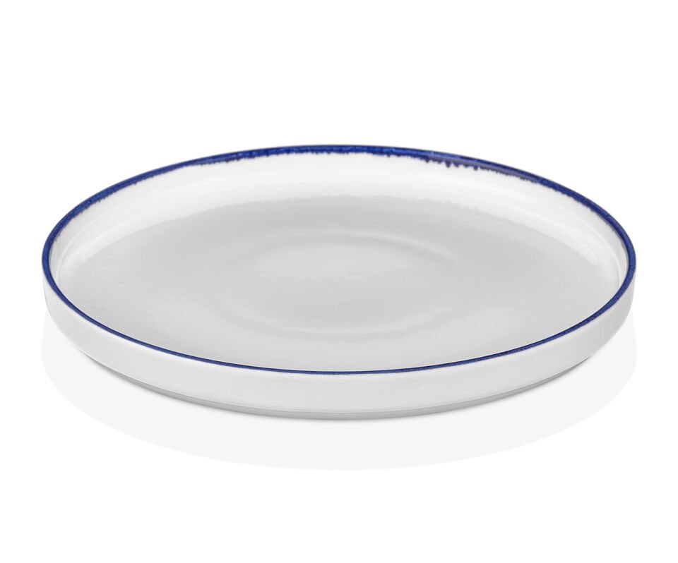 Helix Navy Blue Düz Tabak Rölyefsiz 23 Cm