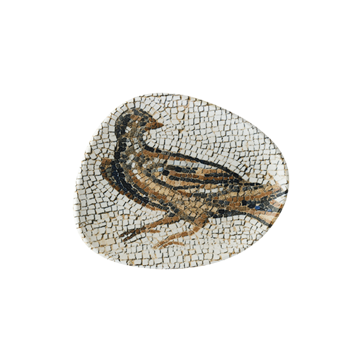 Mezopotamya Kuş Desenli Vago Düz Tabak 19 Cm