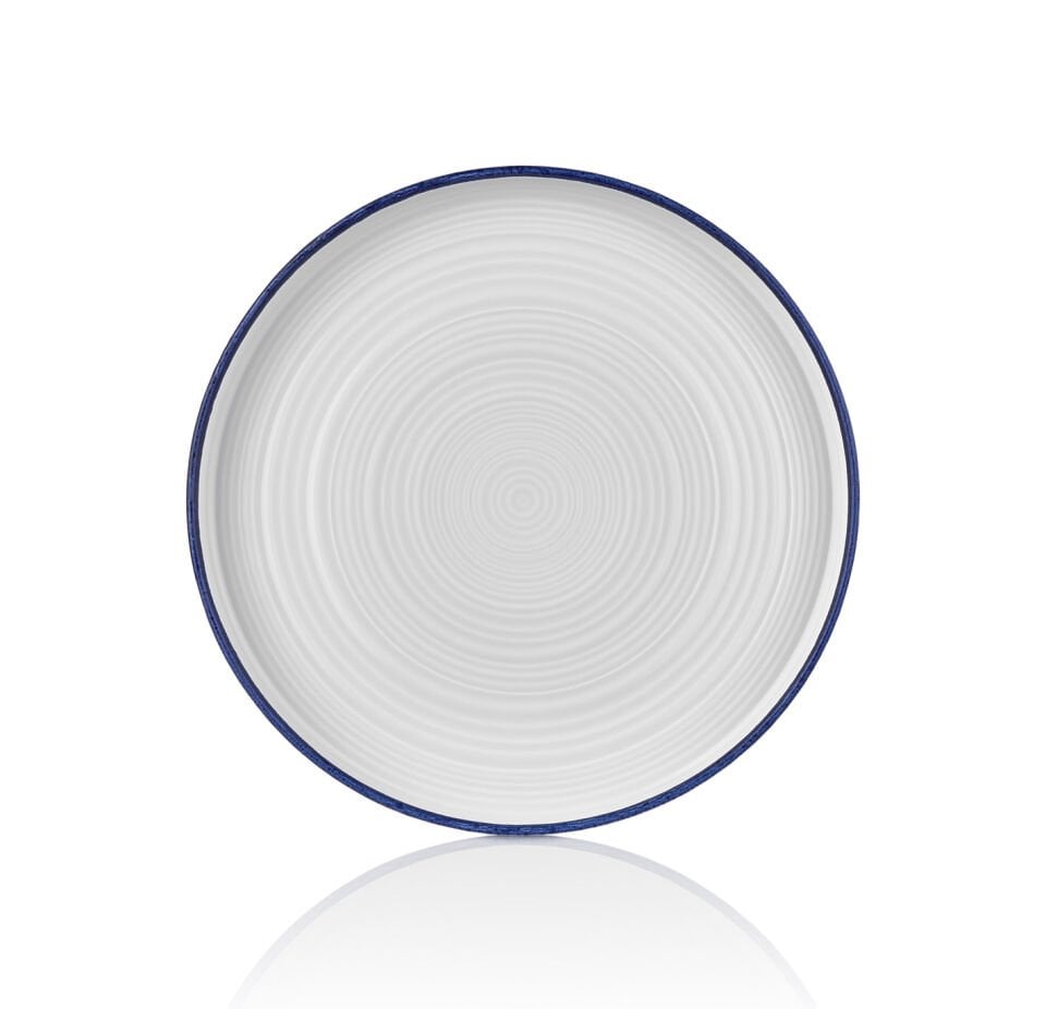 Helix Navy Blue Düz Tabak 19 Cm