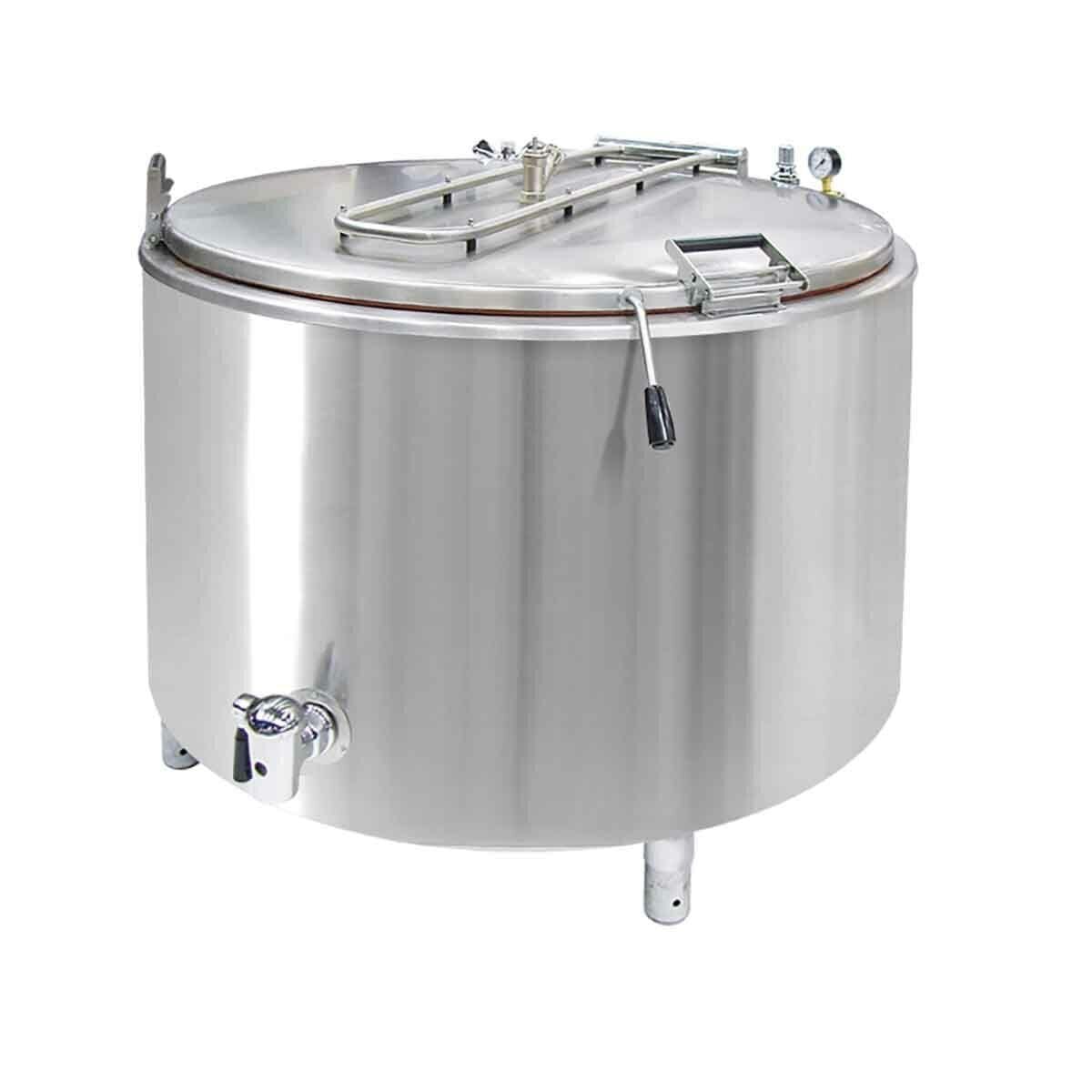 Öztiryakiler Krom Çelik Kazanlı Buharlı Kaynatma Tenceresi 500 Litre