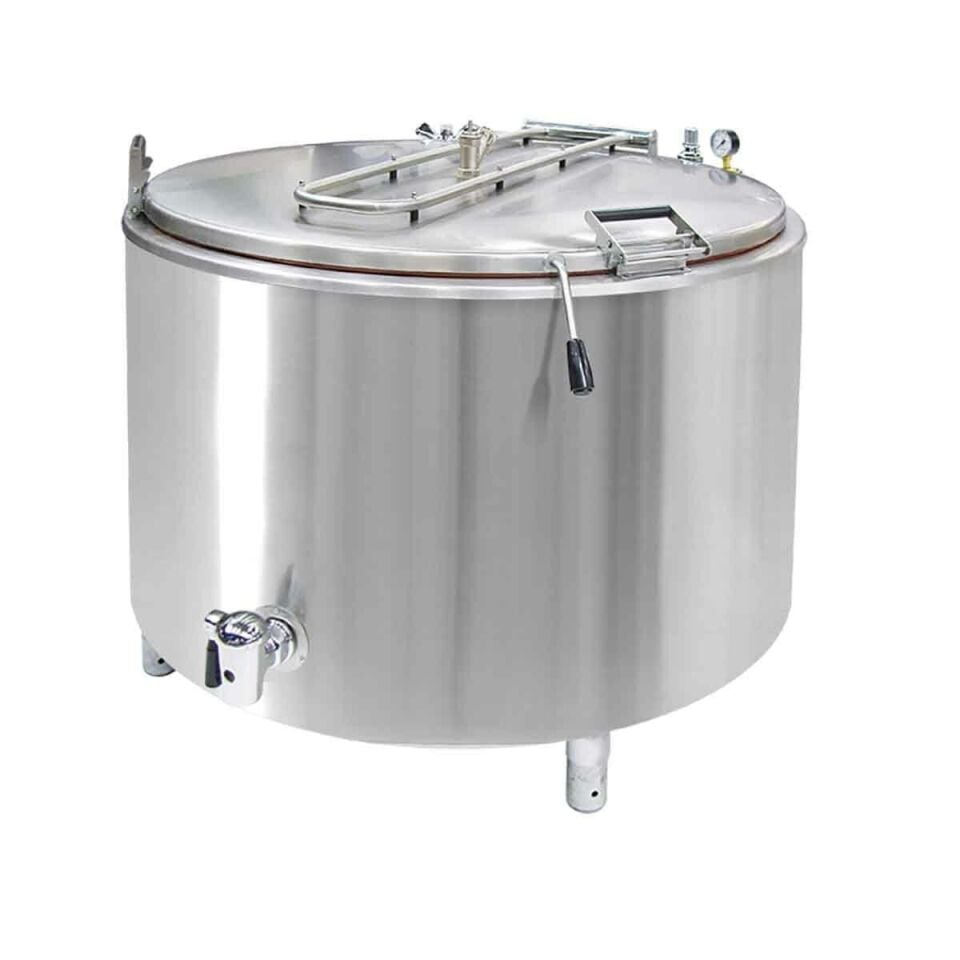 Öztiryakiler Krom Çelik Kazanlı Buharlı Kaynatma Tenceresi 500 Litre