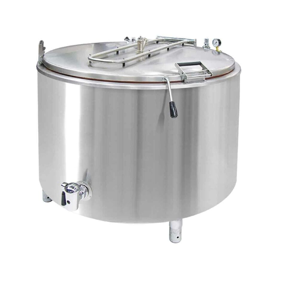 Öztiryakiler Krom Çelik Kazanlı Buharlı Kaynatma Tenceresi 500 Litre