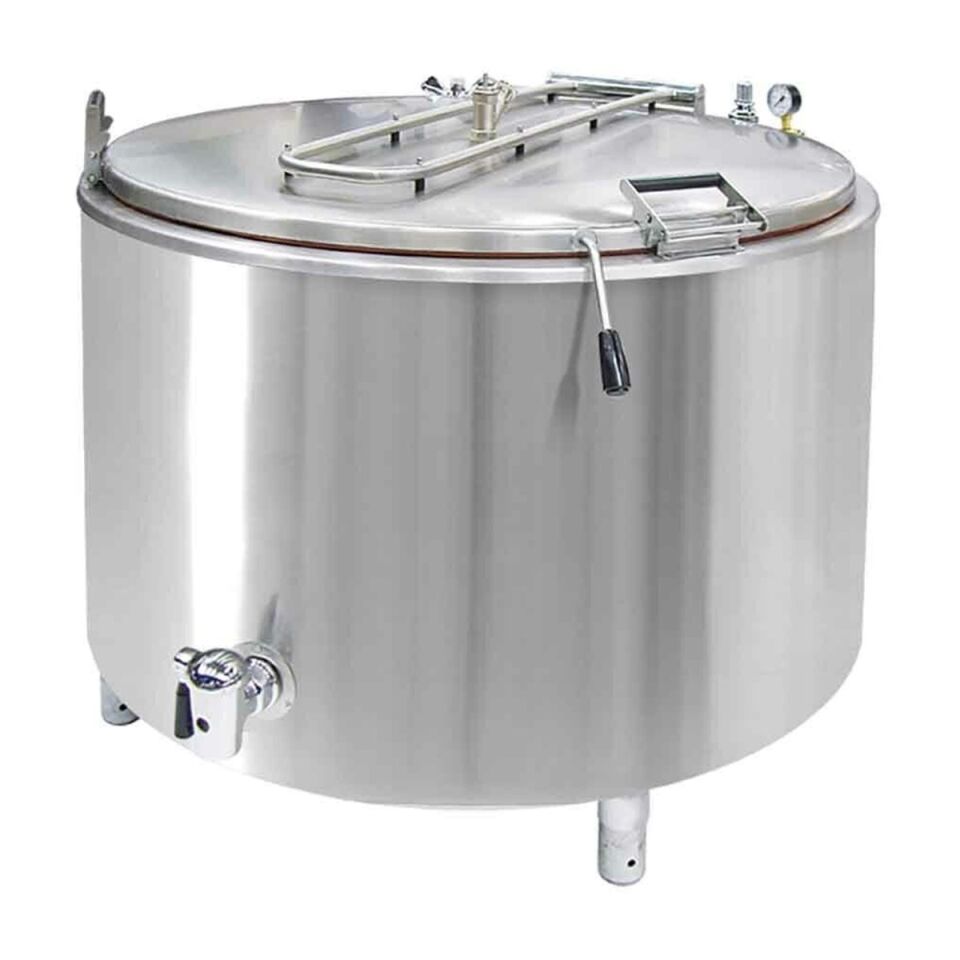 Öztiryakiler Krom Çelik Kazanlı Buharlı Kaynatma Tenceresi 500 Litre