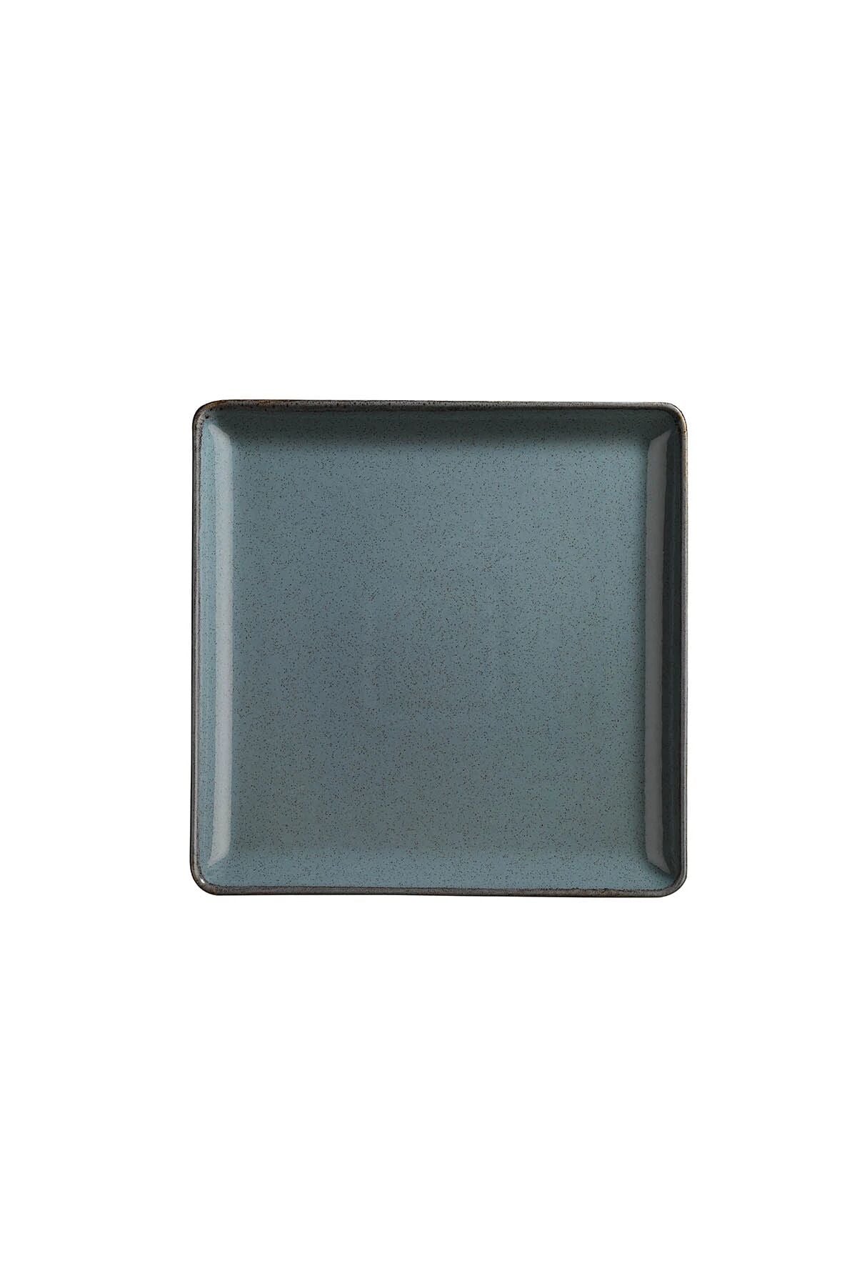 Tan Mavi Düz Tabak 23*23 Cm