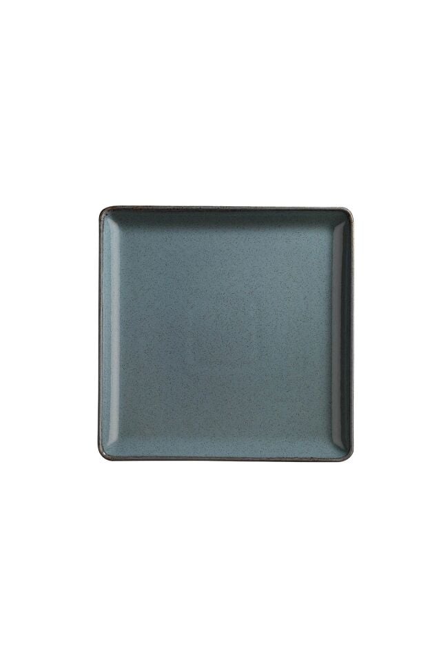 Tan Mavi Düz Tabak 23*23 Cm