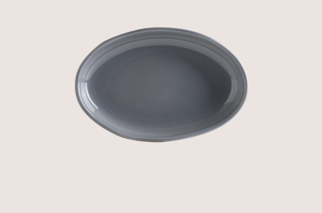 Gris Cras Oval Tabak 15*10 Cm