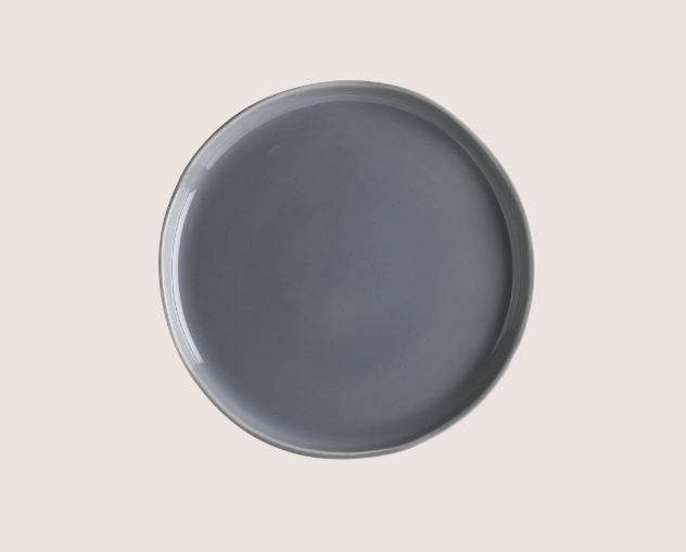 Gris Cras Düz Tabak 19 Cm
