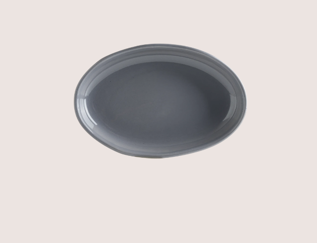 Gris Cras Oval Tabak 19*13 Cm