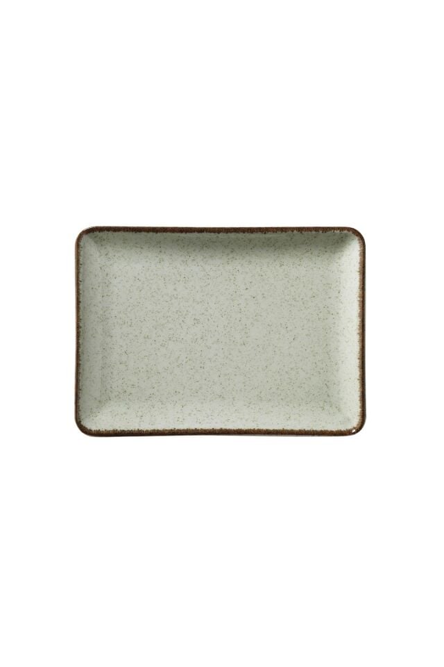 Tan Yeşil Düz Tabak 23*17 Cm