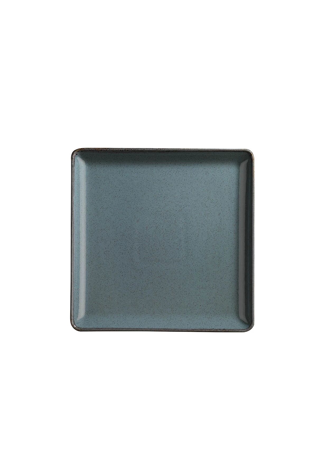 Tan Mavi Düz Tabak 25*25 Cm