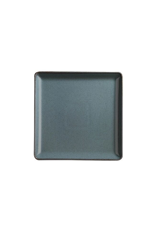 Tan Mavi Düz Tabak 25*25 Cm