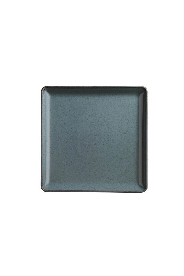 Tan Mavi Düz Tabak 25*25 Cm