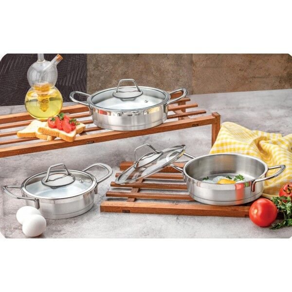 Anna Silver Çelik Tencere Seti 6 Parça