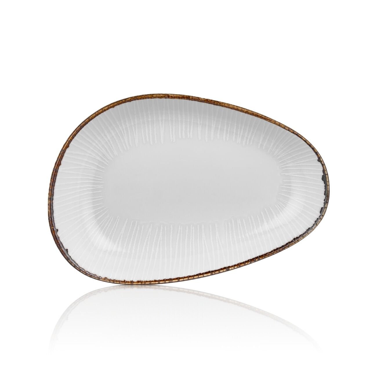 By Bone  Island Beyaz Oval Tabak 19 Cm