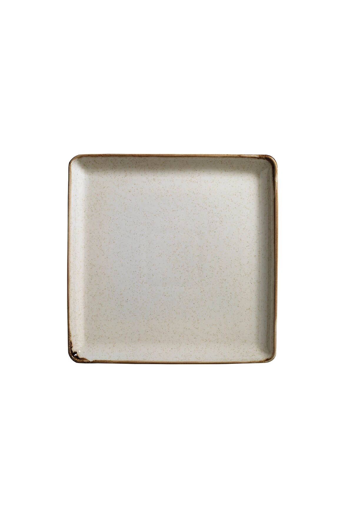 Tan Tarçın Düz Tabak 25*25 Cm
