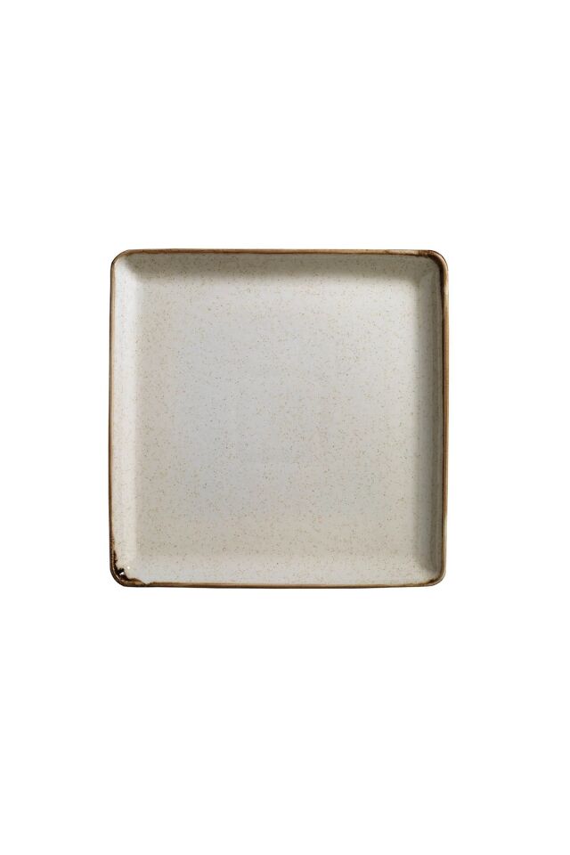 Tan Tarçın Düz Tabak 25*25 Cm