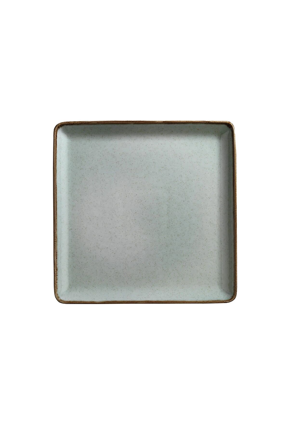 Tan Yeşil Düz Tabak 25*25 Cm