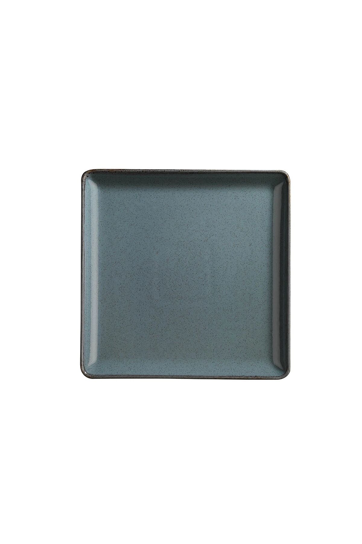 Tan Mavi Düz Tabak 27*27 Cm