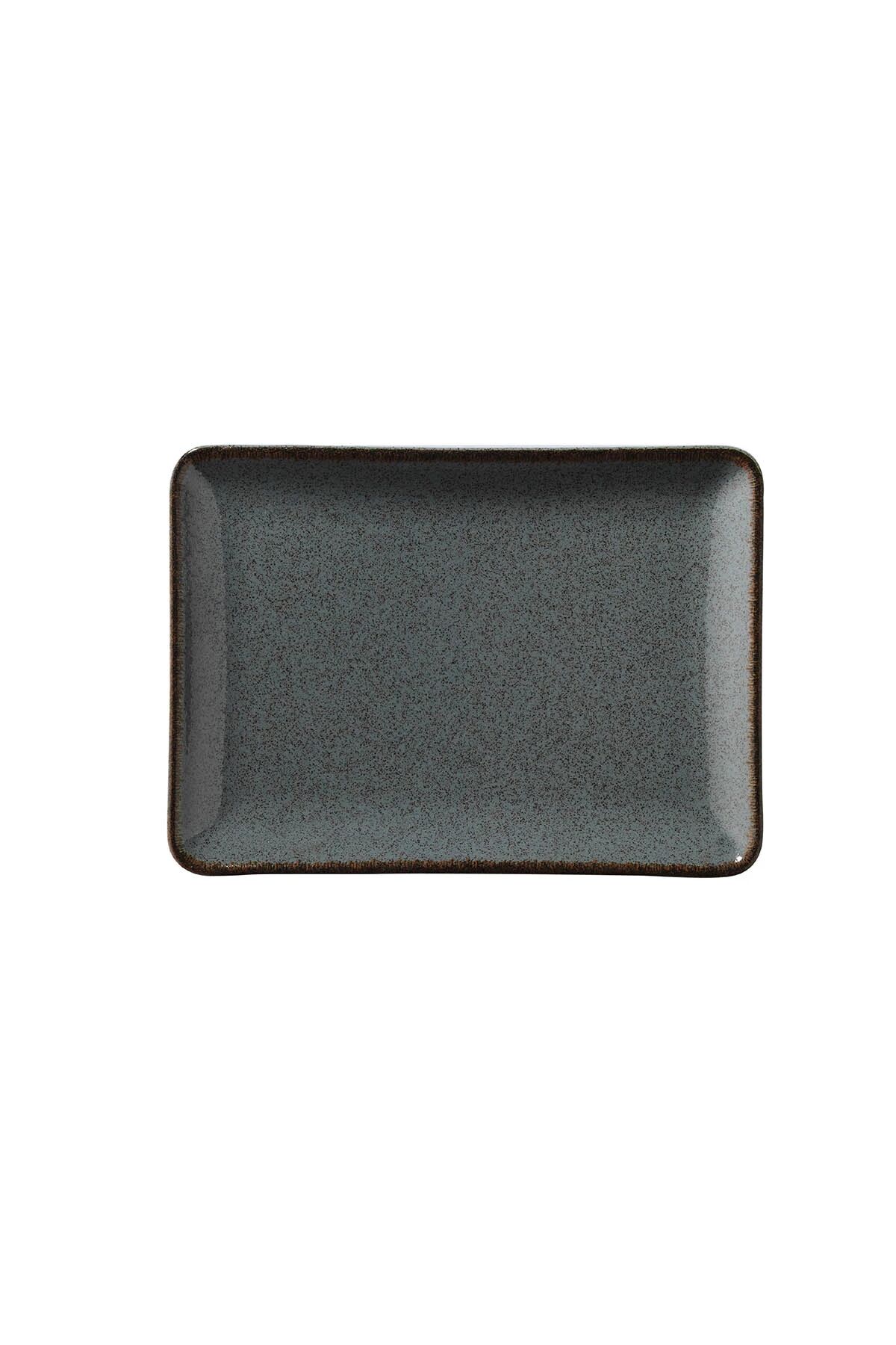 Tan Mavi Düz Tabak 27*20 Cm