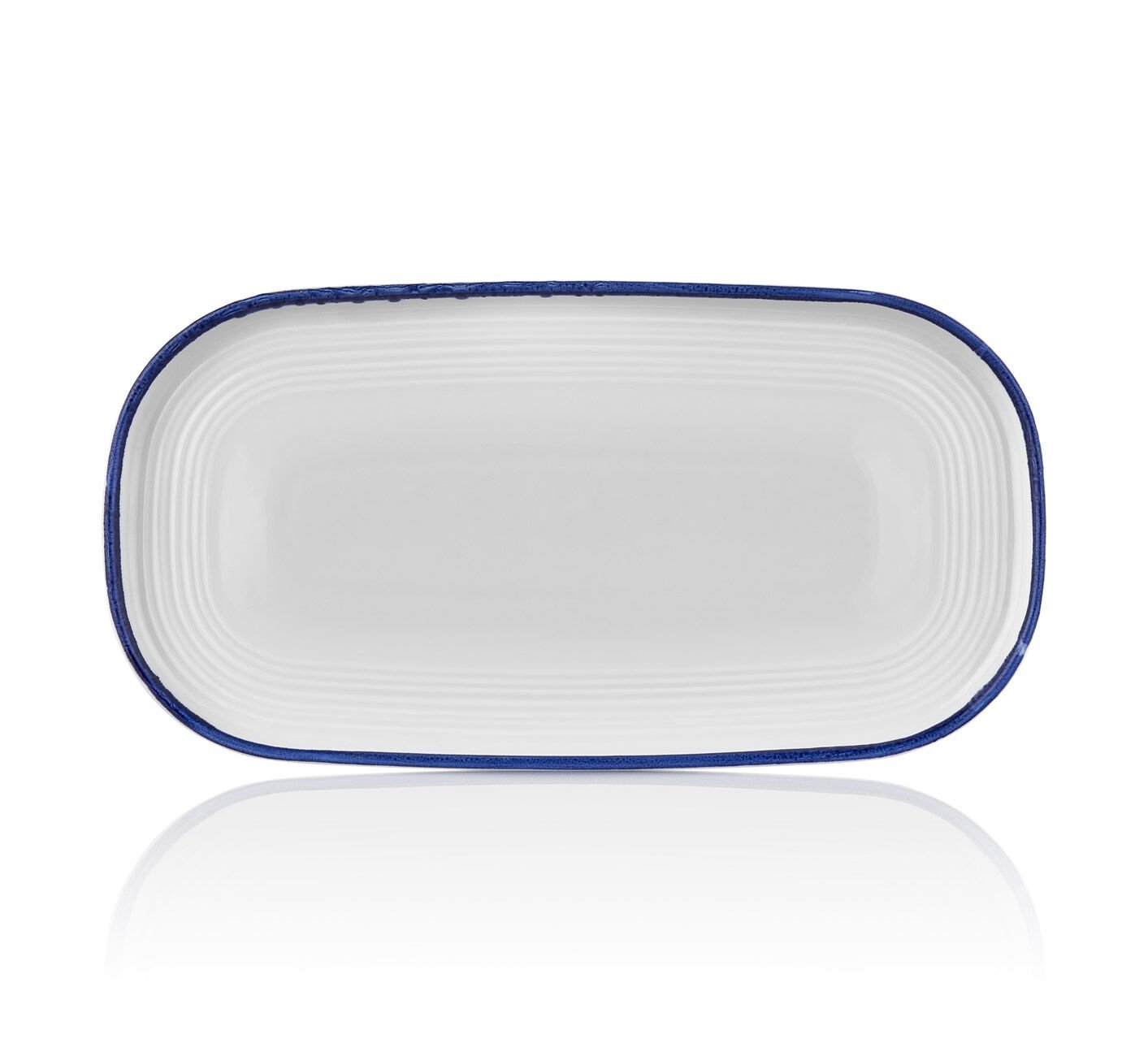 Helix Navy Blue 30 Cm Oval Tabak 30*16 Cm