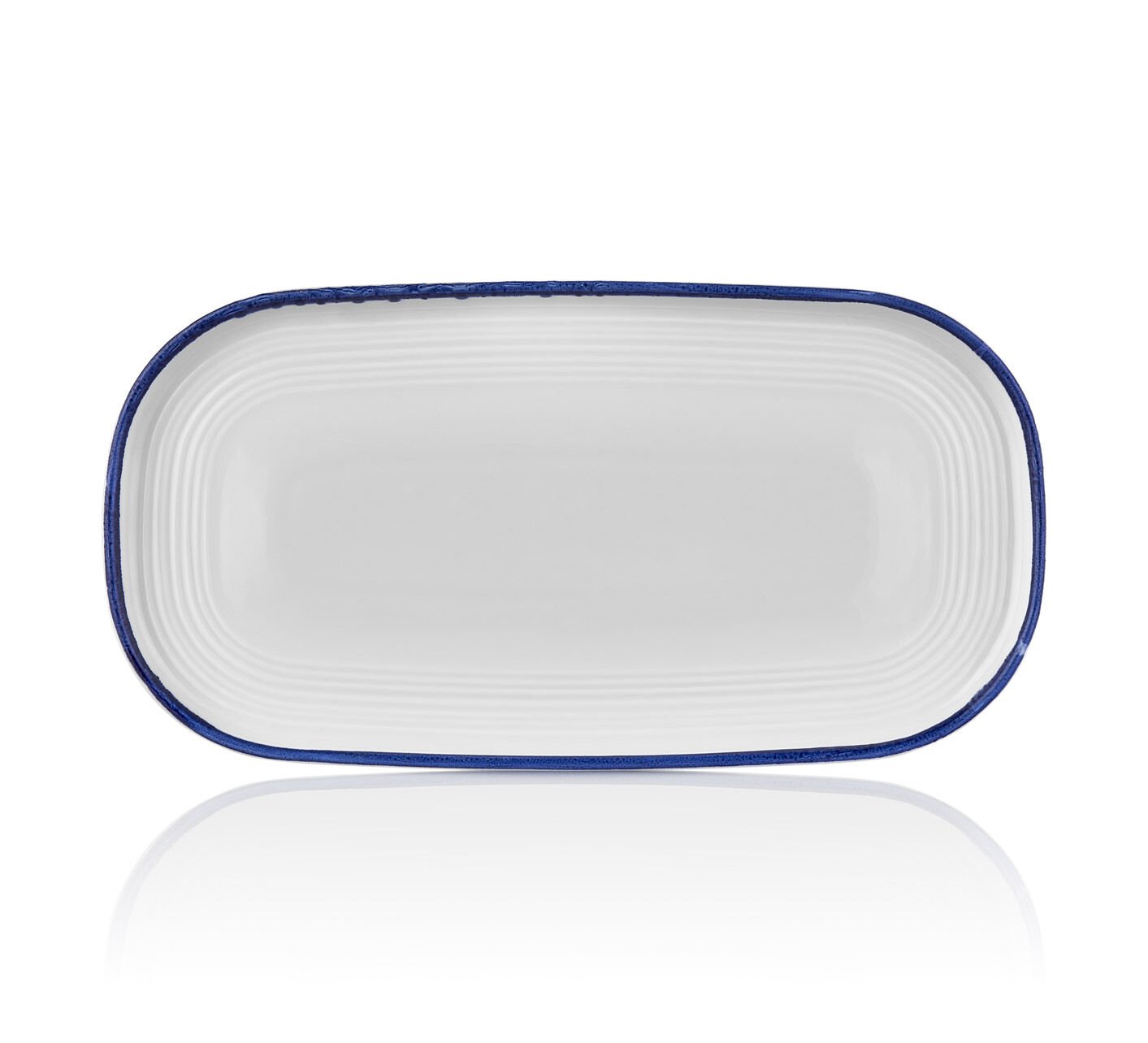 Helix Navy Blue 30 Cm Oval Tabak 30*16 Cm