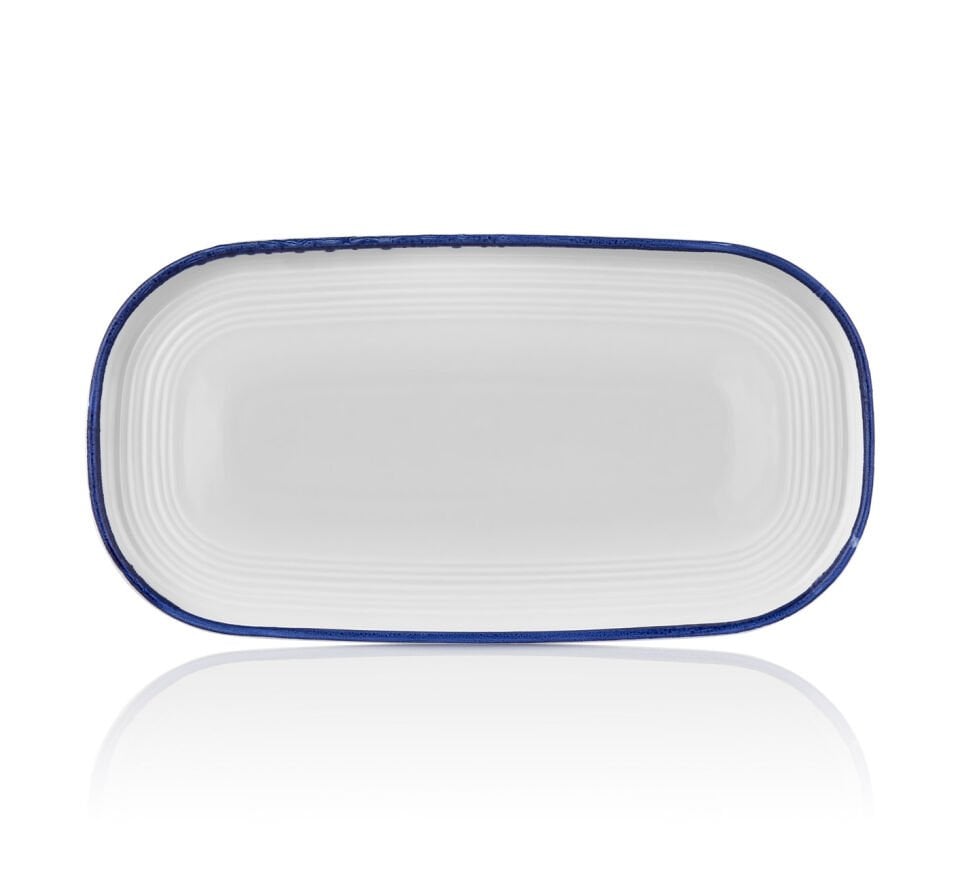 Helix Navy Blue 30 Cm Oval Tabak 30*16 Cm