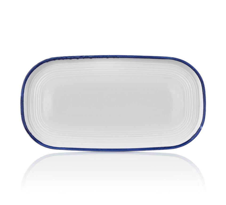 Helix Navy Blue 30 Cm Oval Tabak 30*16 Cm